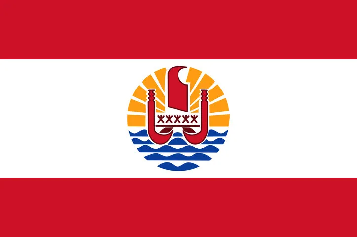 flag french polynesia in official rate and colors, vector