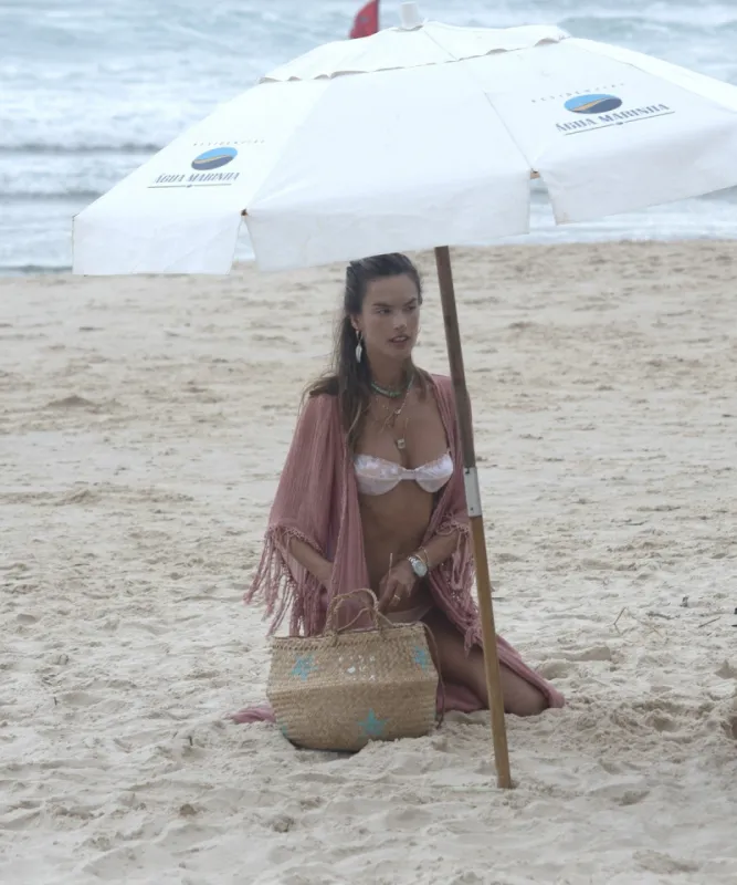 supermodel alessandra ambrosio on vacation - brazil