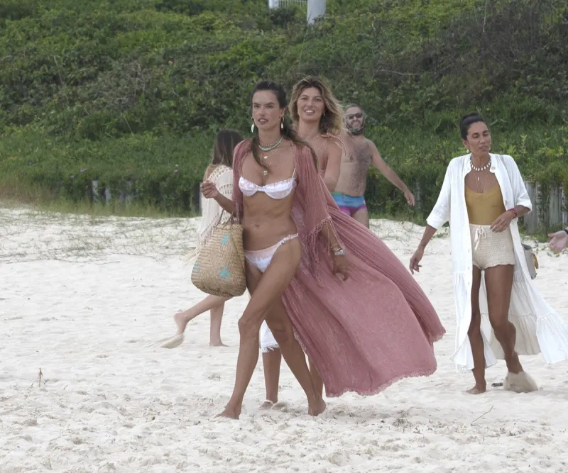 supermodel alessandra ambrosio on vacation - brazil