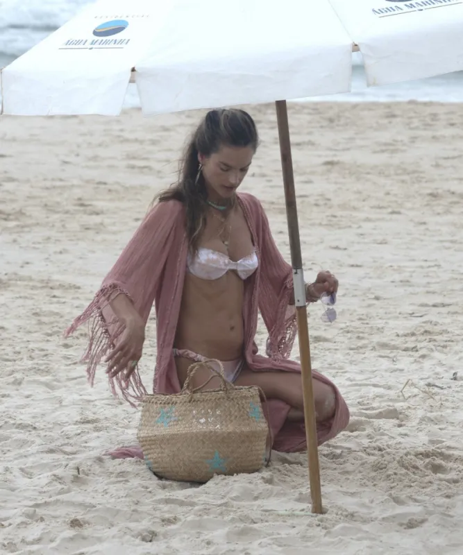 supermodel alessandra ambrosio on vacation - brazil