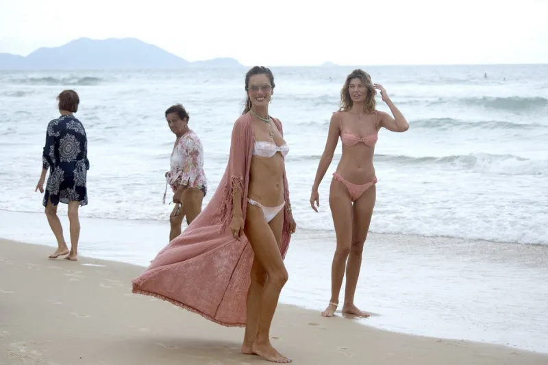 supermodel alessandra ambrosio on vacation - brazil