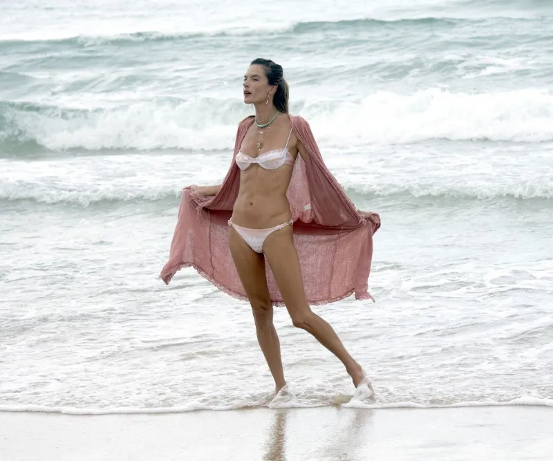 supermodel alessandra ambrosio on vacation - brazil