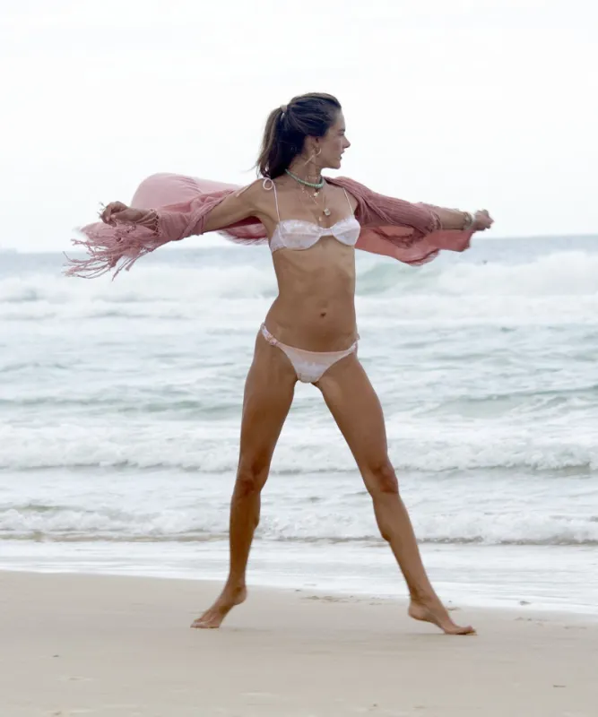 supermodel alessandra ambrosio on vacation - brazil