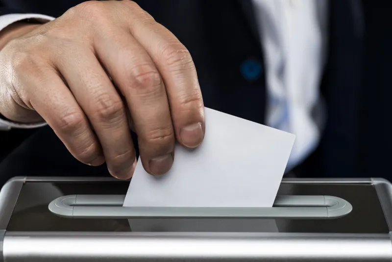 election image, black background