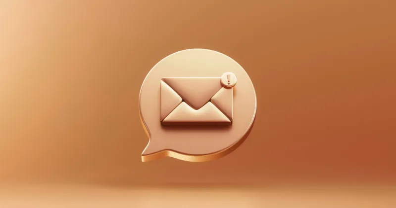 gold sms mail notification message icon bubble symbol or new contact alert chat and web flat design on golden background with bubble of social communication email reminder notice sign 3d rendering