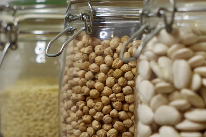 dried pulses lined up in mason jars when the covid-19 health crisis swept from country to country, the supermarkets became a hive of activity as the nations panic-bought provisions, the food industry worked around the clock to re-stock empty shelve