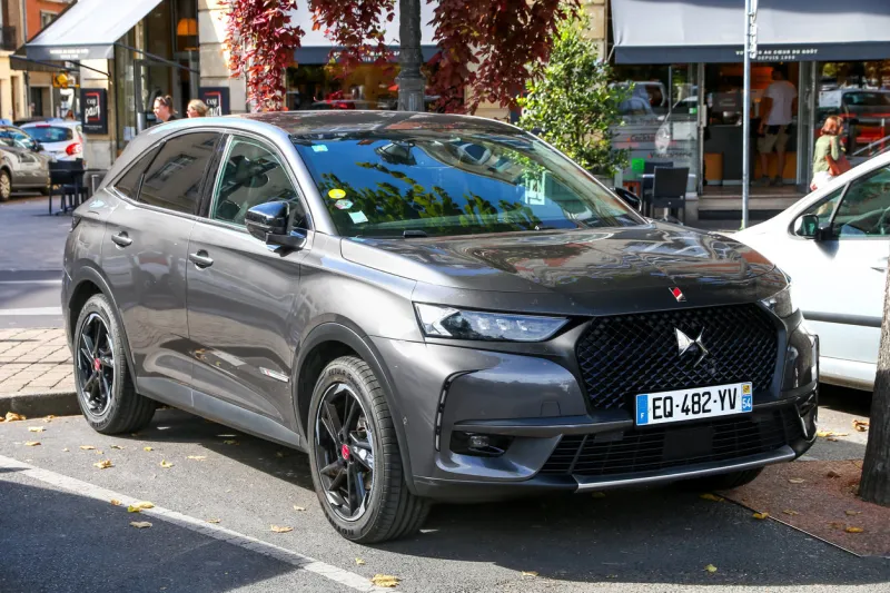 reims, france - september 16, 2019  luxury french crossover ds 7 crossback in the city street