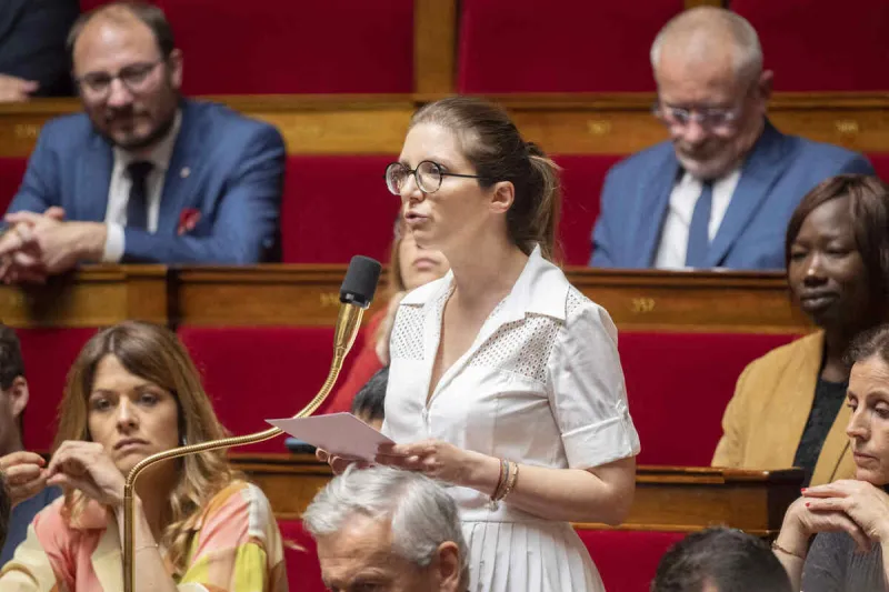 aurore berger lors d'une séance de questions au gouvernement à l'assemblée nationale à paris le 6 juin 2023 photo par eliot blondet abacapresscom