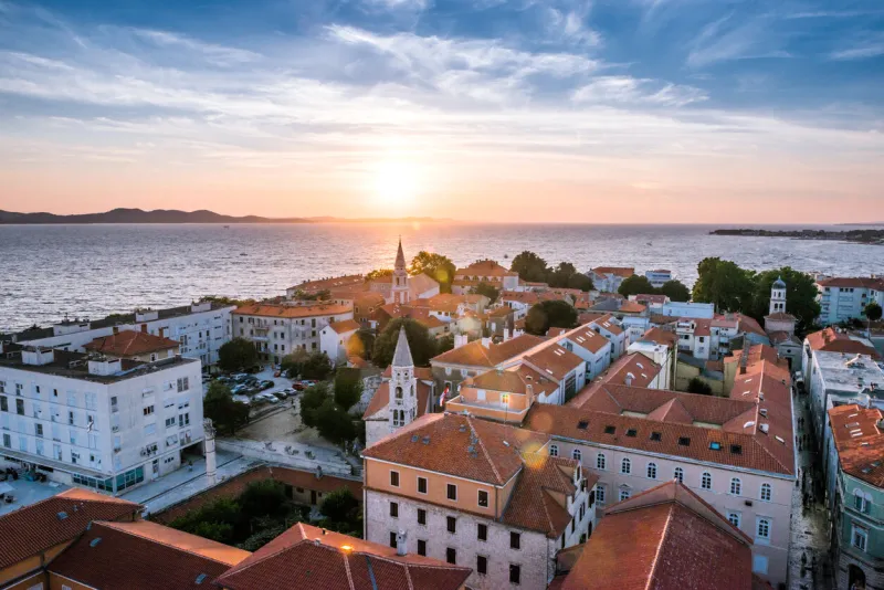 city of zadar landmarks and cityscape view, dalmatia, croatia