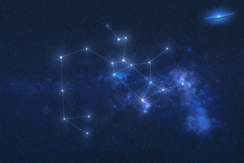 sagittarius constellation stars in outer space zodiac sign aquarius constellation lines elements of this image were furnished by nasa
