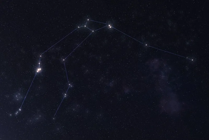 aquarius constellation in outer space zodiac sign aquarius constellation lines elements of this image were furnished by nasa