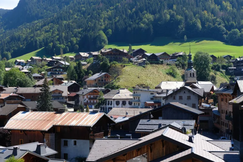 village of morzine in haute-savoie in the french alps
