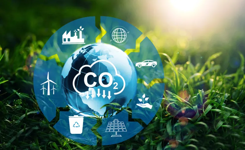 reduce co2 emission sustainable development concept renewable energy-based green businesses can limit climate change and global warming