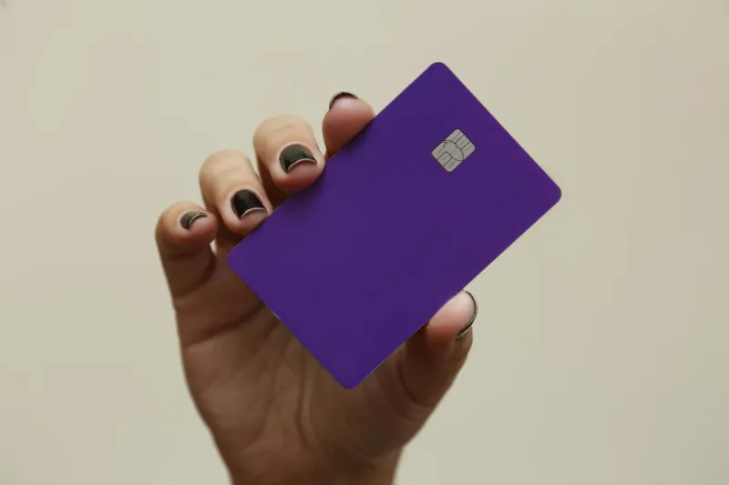 purple credit or debit card digital payment system