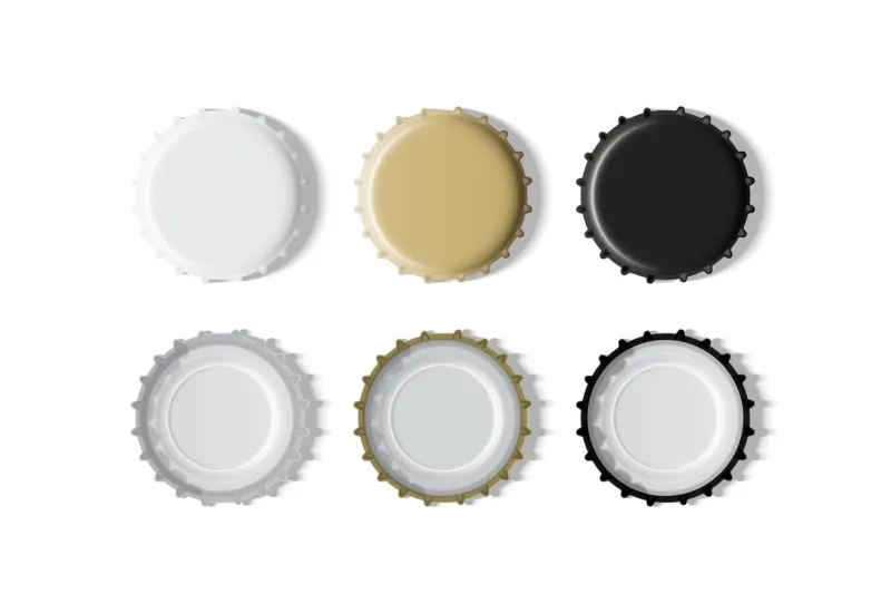 bottle cap mock up vector