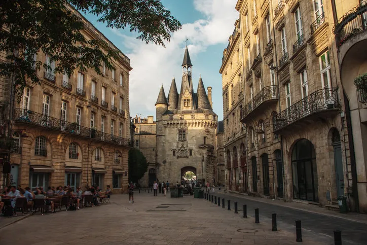 porte cailhau, one of the main entrances to the old city, in bordeaux, france