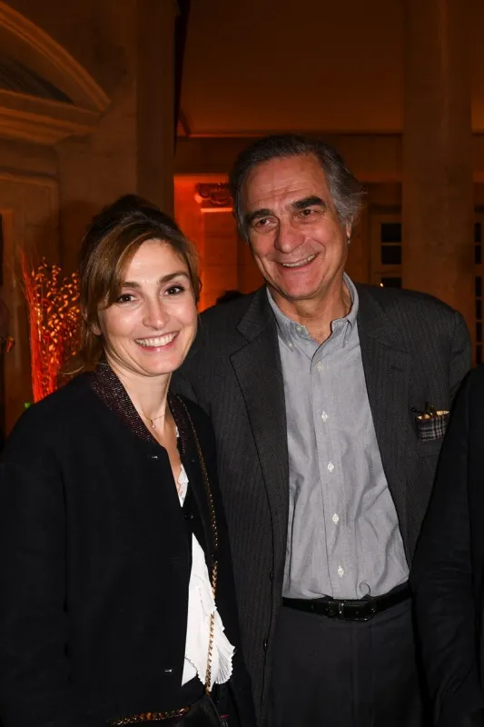 french actress and producer julie gayet poses with her father brice, as she attends the screening of movie the insult by ziad doueiri, on january 25, 2018 in paris, france photo by ammar abd rabbo abacapresscom