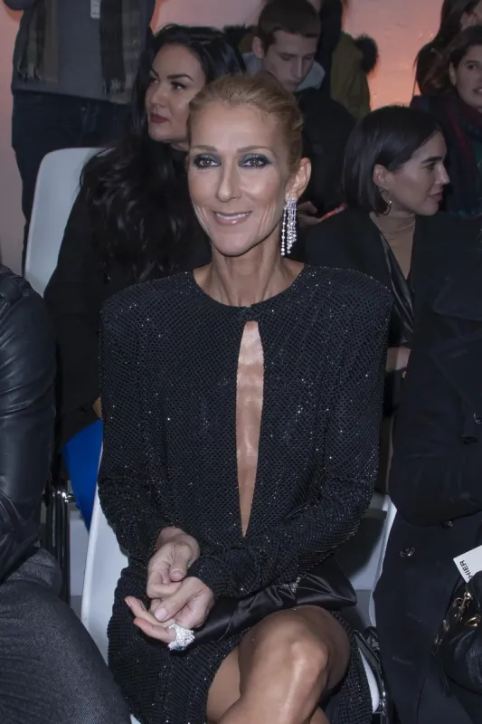 celine dion attends the alexandre vauthier haute couture spring summer 2019 show as part of paris fashion week on january 22, 2019 in paris, france photo by bakounine abacapresscom , 667297 025 paris france