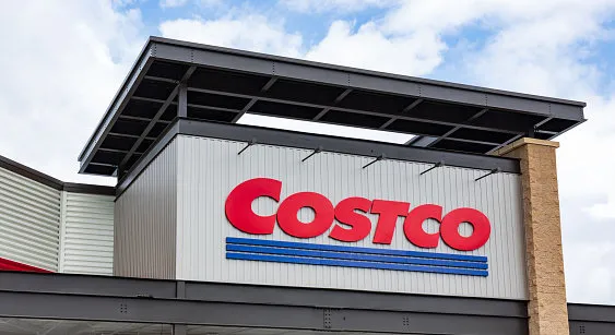 mooresville, nc, usa-june 19, 2019  the costco logo on the front exterior of a local store