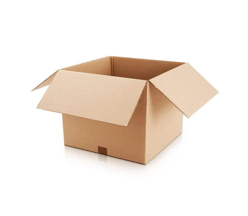 cardboard box on white background