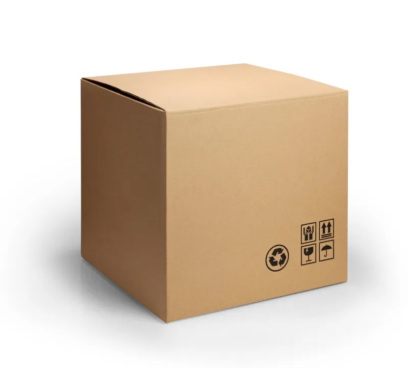 cardboard box isolated on white background with clipping path