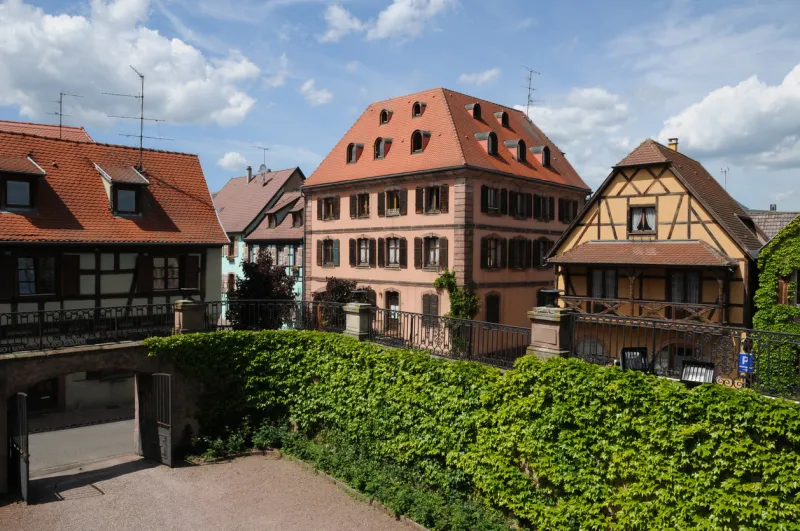 haut rhin, the village of bergheim in alsace