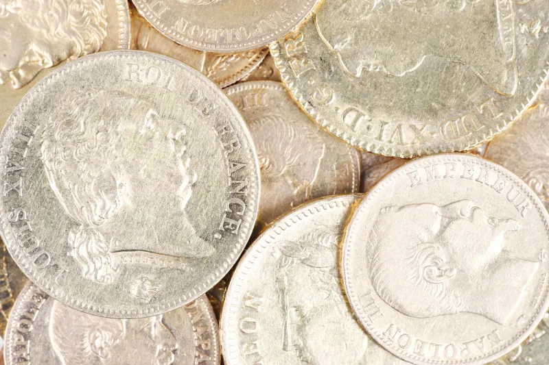 many gold coins with napoleon and louis xviii