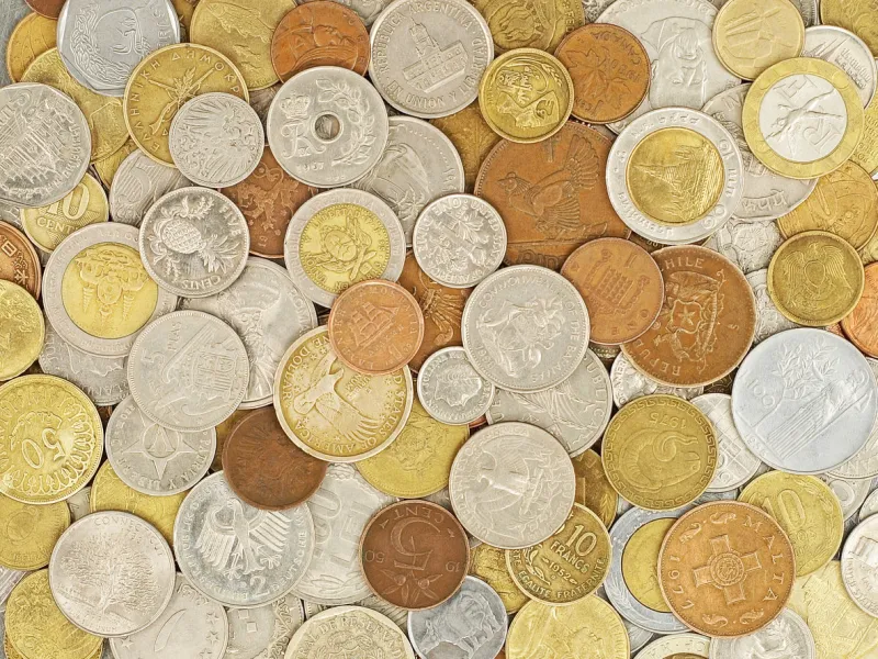 coins colection suitable as background