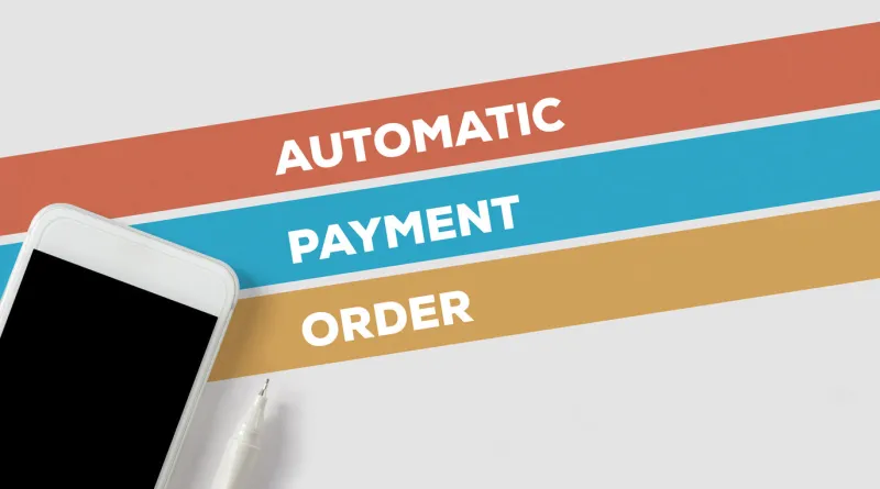 automatic payment order concept