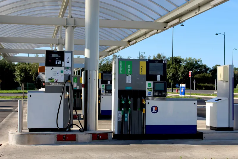 pontault combault, france - september 20, 2015  this is a photograph of a gas station of the leclerc brand