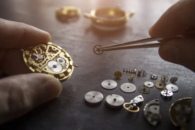 the process of repair of mechanical watches
