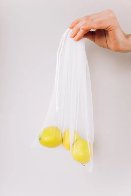 eco packs no waste eco bag with apples purchase without harm to nature in anti-plastic bags zero waste
