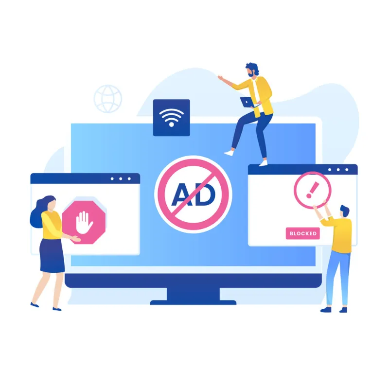 adblock illustration vector concept illustration for websites, landing pages, mobile applications, posters and banners