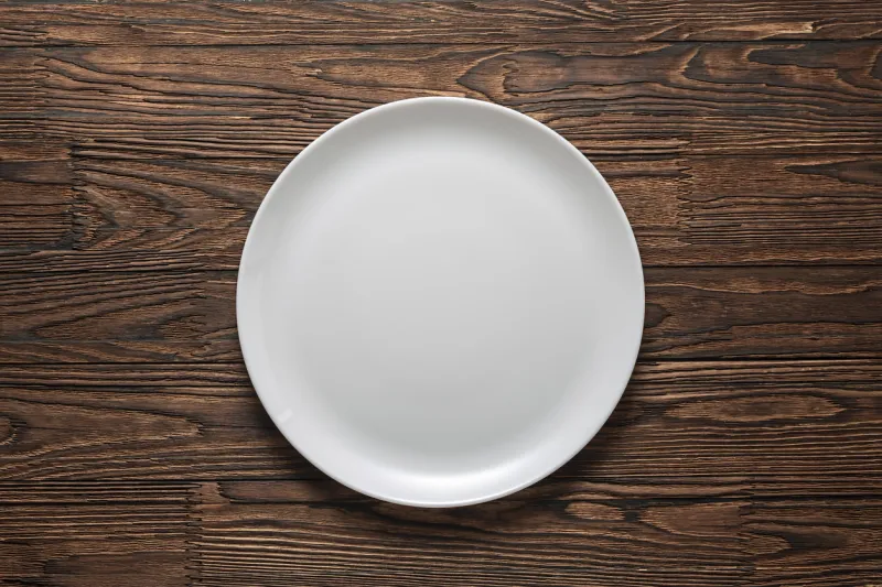 white plate, wooden table, tablecloth, rustic wooden, clean, copy, freepik, table top view, wallpaper, dish, wall mural, silverware