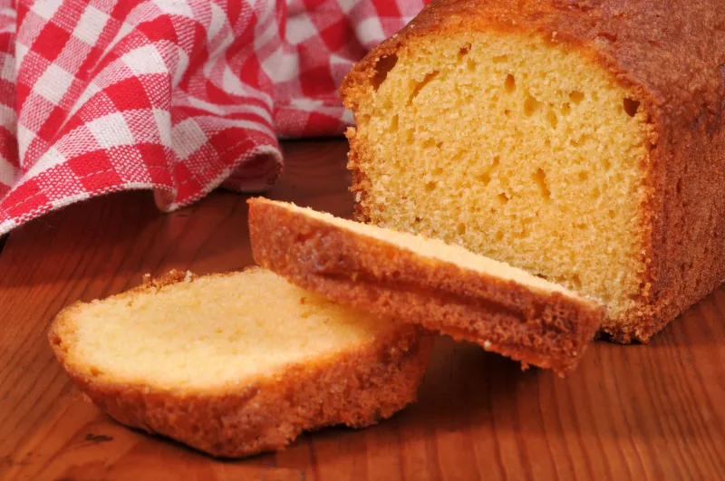 close-up cake with cut slices