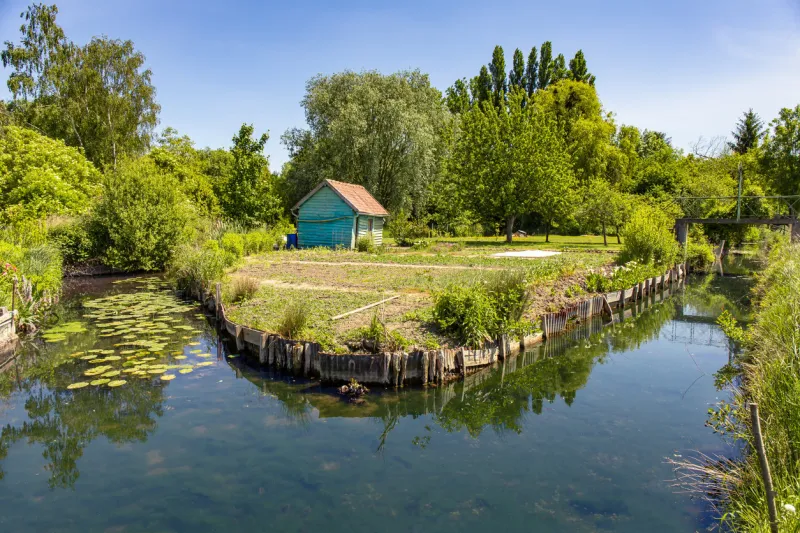 vegetable farms in the heart of city of amiens, france