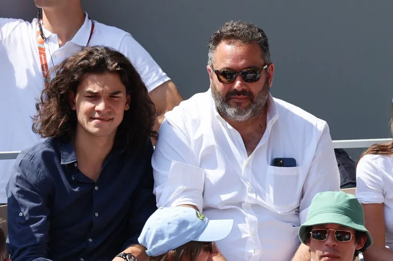 bruce toussaint, noe toussaint dans les tribunes lors des internationaux de france roland garros 2023 le 06 juin 2023 à paris, france photo by nasser berzane abacapresscom