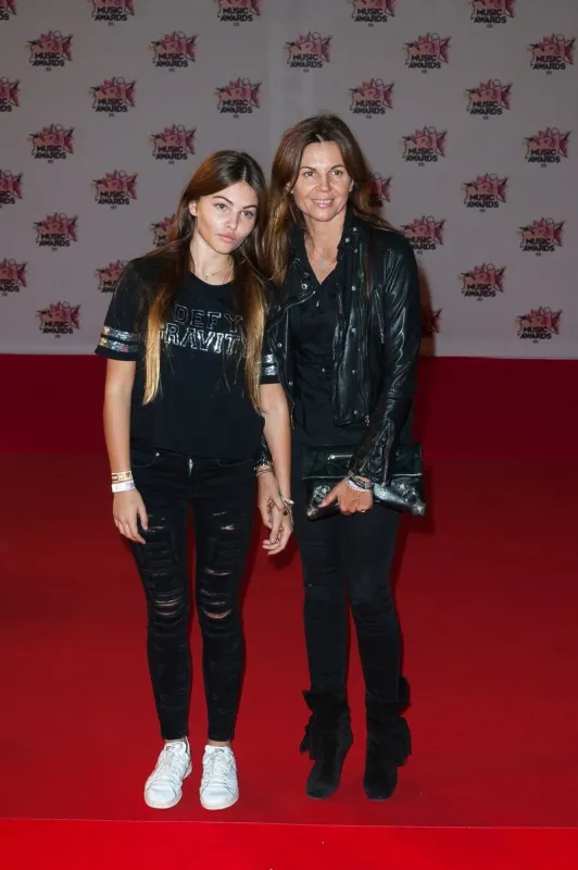 veronika loubry and daughter thylane blondeau arriving to the 17th nrj music awards ceremony held at the palais des festivals in cannes, france on november 7, 2015 photo by nicolas genin abacapresscom , 523064 001 cannes france