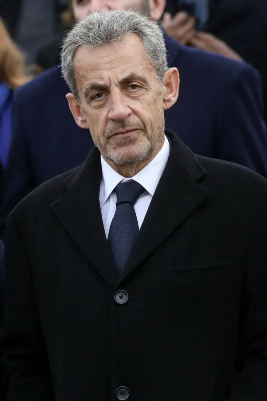 president macron attends a ceremony at the arc de triomphe - paris
