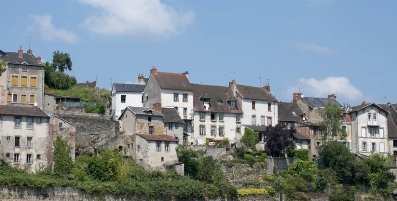 houses of aubusson in the creuse, limousin, france