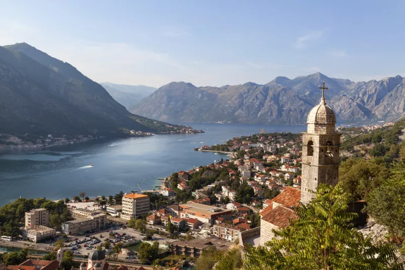 the kotor bay is one of the most beautiful places in montenegro top view