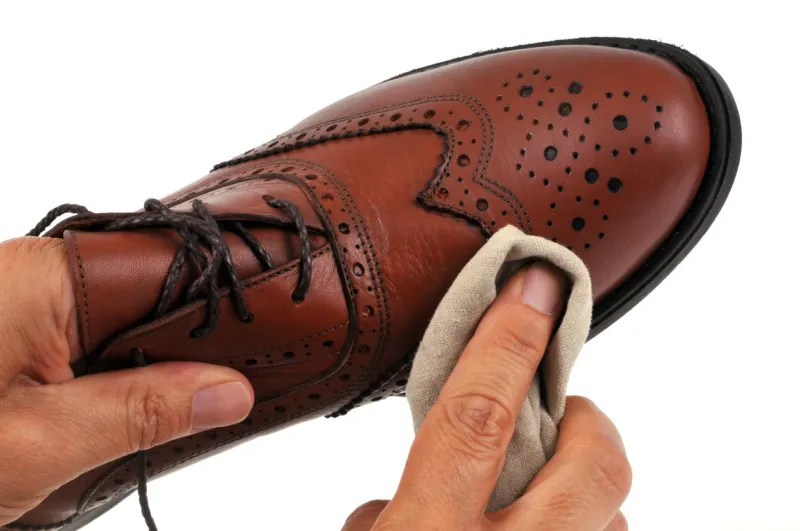 wax shoes on a white background