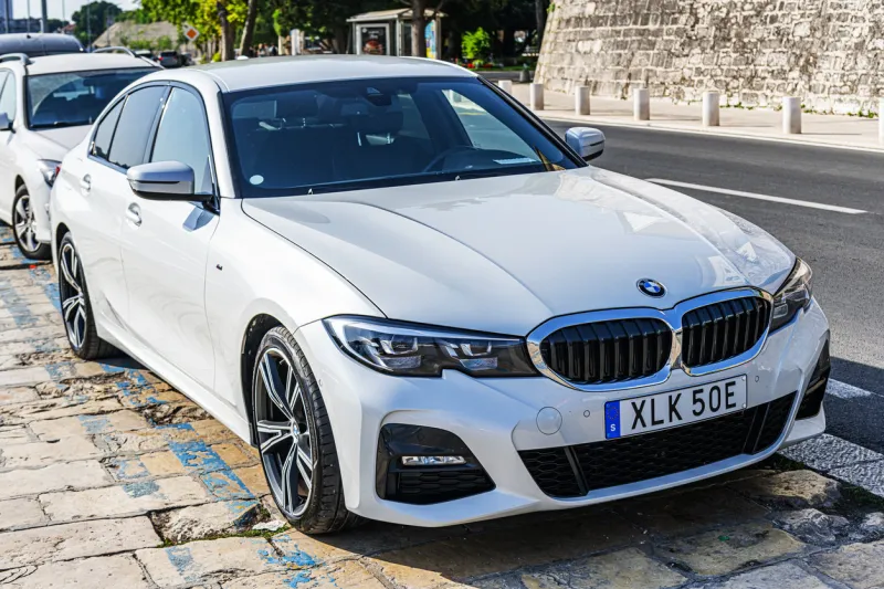 zadar, croatia - july 29, 2021  bmw m5 car in a parking lot in zadar, croatia