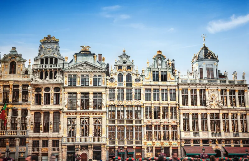buildings of grand place (grote markt), brussels, belgium