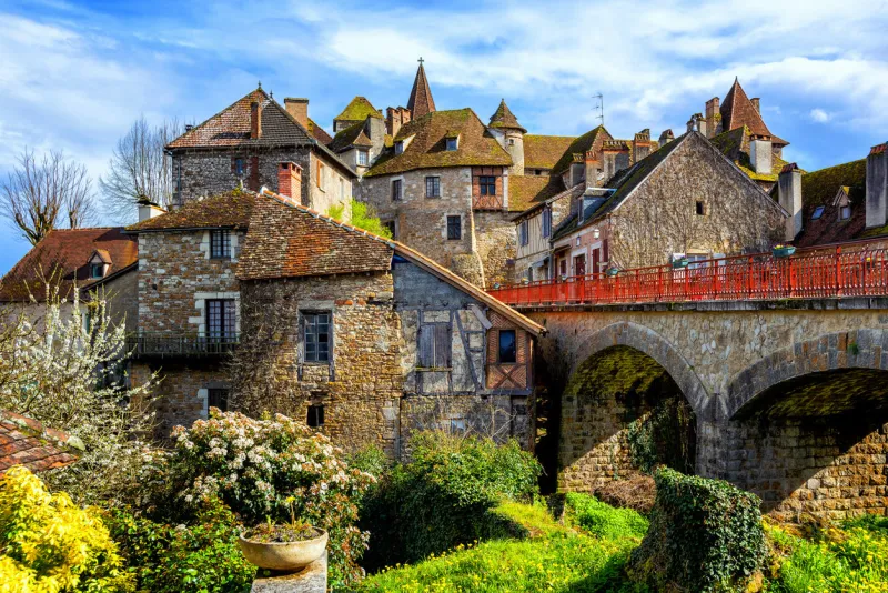 carennac old town, lot, is one of the most beautiful villages of france (les plus beaux villages de france)