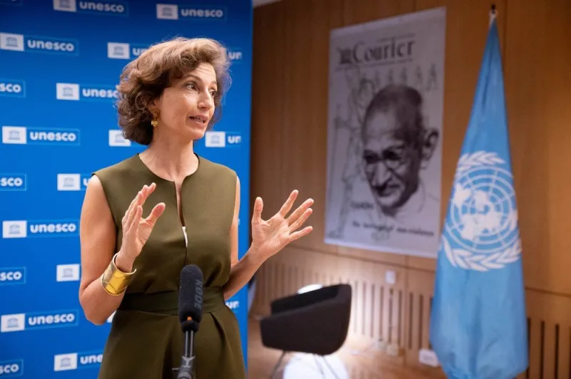 unesco director audrey azoulay re-elected - paris