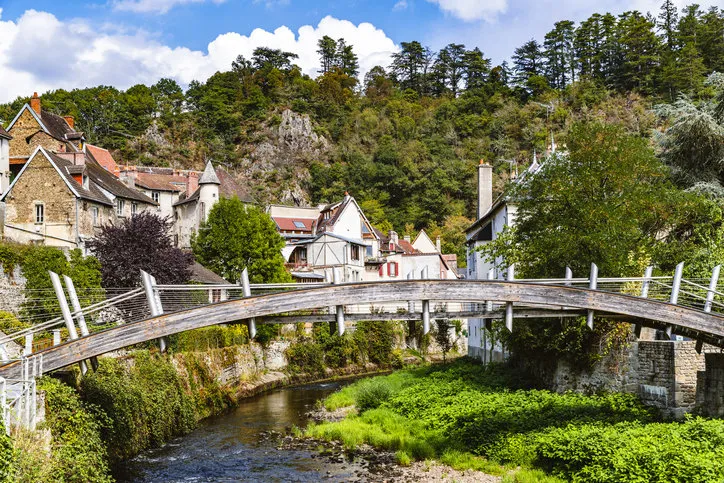 village of aubusson in the auvergne region of france
