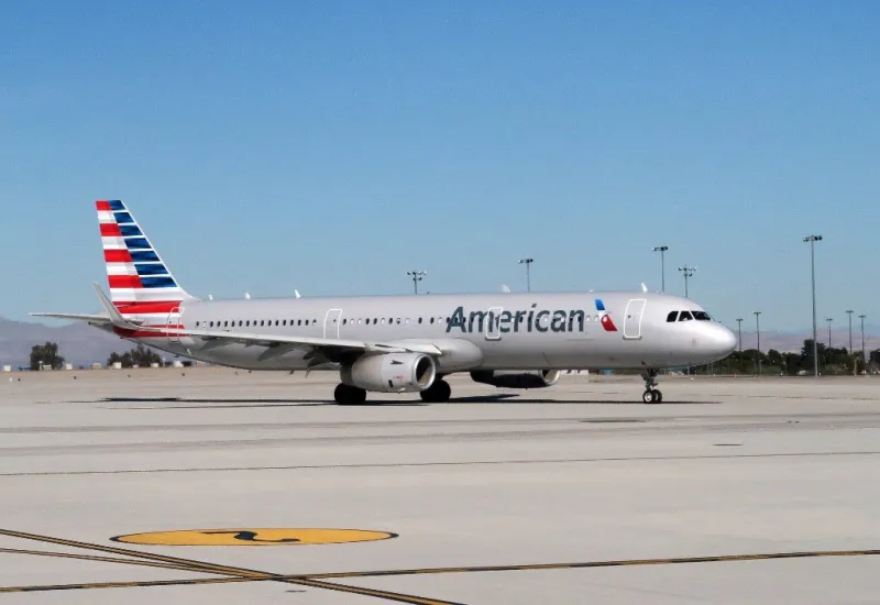 an american airlines plane sits on the tarmac of mccarran international airport in las vegas, nevada on february 15, 2017 (photo by rhona wise   afp)