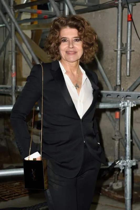 fanny ardant arrivant au salon saint laurent pendant la semaine de la mode paris prêt à porter fallwinter 2017-18 le 28 février 2017 à paris, france photo par alban wyters abacapresscom, 584108 086 paris france