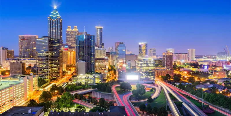 atlanta, georgia, usa downtown city skyline
